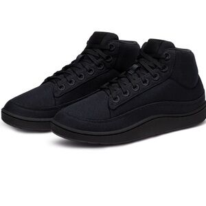 🆕Allbirds Women's Canvas Pacer Mid Top Sneakers Black Size 8 Organic Cotton
